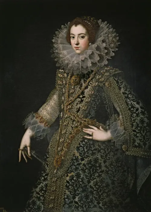 Framed Print : Portrait of Elisabeth of France (1602-1644), Queen consort of Spain, c. 1620. Artist: Anonymous Framed Print : Portrait of Elisabeth of France (1602-1644), Queen consort of Spain, c. 1620. Artist: Anonymous