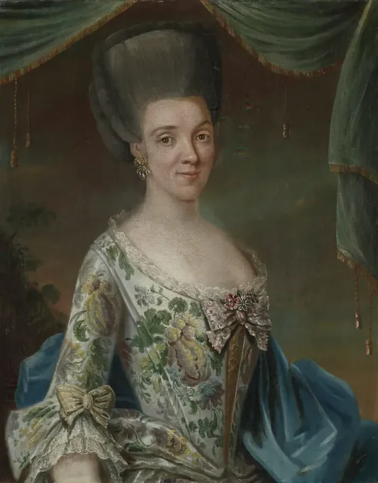 Framed Print : Portrait of Elisabeth Geelmuyden Gyldenkrantz, 1753. Creator: Mathias Blumenthal Framed Print : Portrait of Elisabeth Geelmuyden Gyldenkrantz, 1753. Creator: Mathias Blumenthal