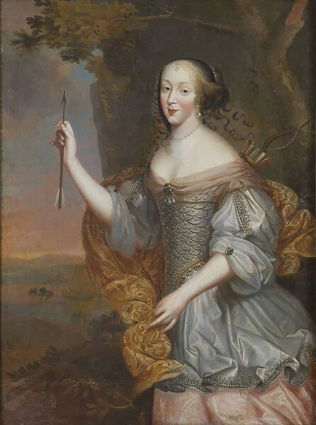 Portrait of Elisabeth Marguerite d Orleans (1646-1696), Duchess of Alencon and Angouleme