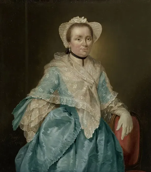 Framed Print : Portrait of Elisabeth Troost (1730-1790), 1767. Creator: Jacobus Buys Framed Print : Portrait of Elisabeth Troost (1730-1790), 1767. Creator: Jacobus Buys