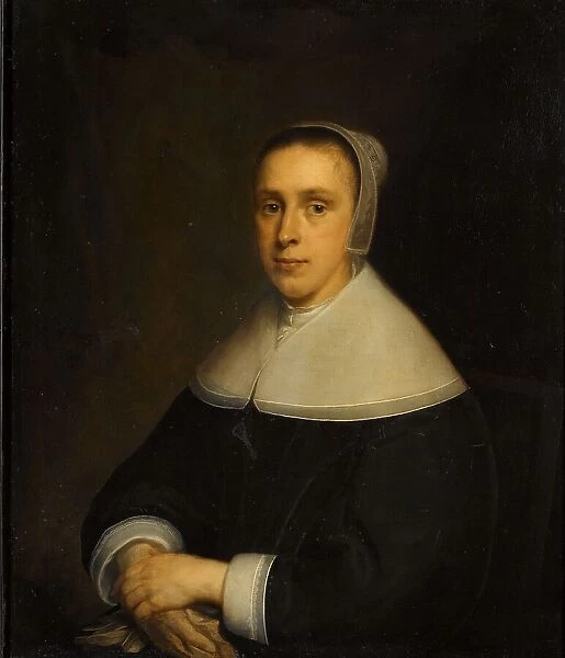 Portrait of Elisabeth Vervoorn (1617-57), 1650. Creator: Cornelius Janssen van Ceulen