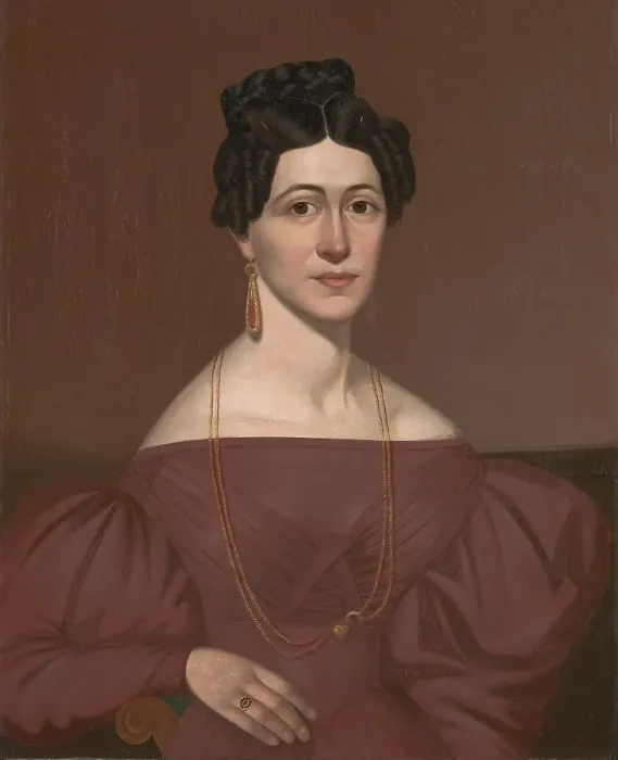Framed Print : Portrait of Eliza C. Ayres, about 1840. Creator: Orlando Hand Bears Framed Print : Portrait of Eliza C. Ayres, about 1840. Creator: Orlando Hand Bears