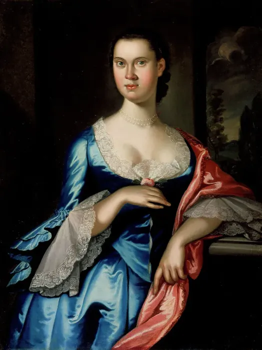 Framed Print : Portrait of Elizabeth Chew Smith, 1762. Creator: Johan Hesselius Framed Print : Portrait of Elizabeth Chew Smith, 1762. Creator: Johan Hesselius