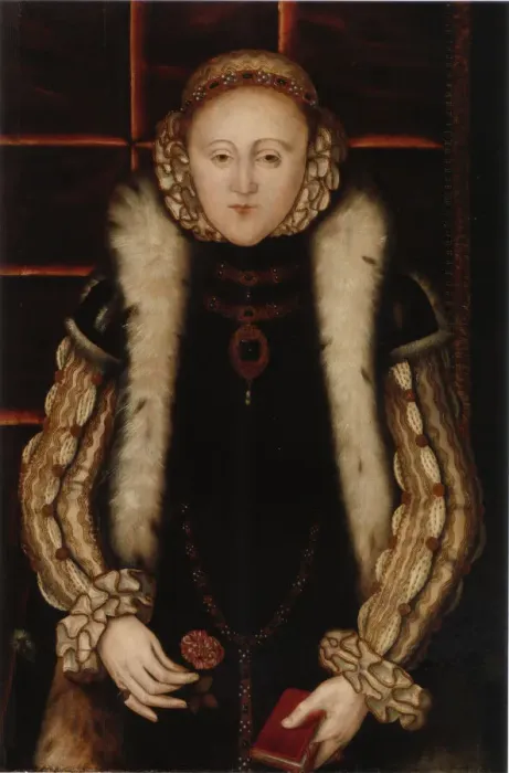 Framed Print : Portrait of Elizabeth I of England, c. 1560. Artist: English master Framed Print : Portrait of Elizabeth I of England, c. 1560. Artist: English master