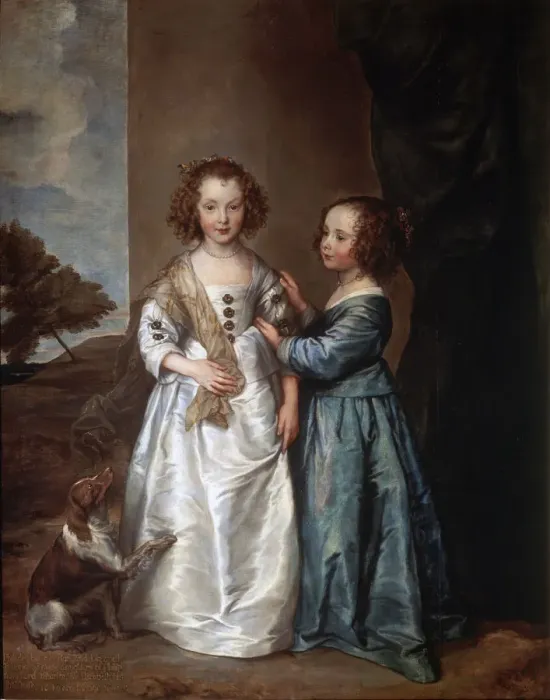 Framed Print : Portrait of Elizabeth and Philadelphia Wharton, 1640. Artist: Anthony van Dyck Framed Print : Portrait of Elizabeth and Philadelphia Wharton, 1640. Artist: Anthony van Dyck