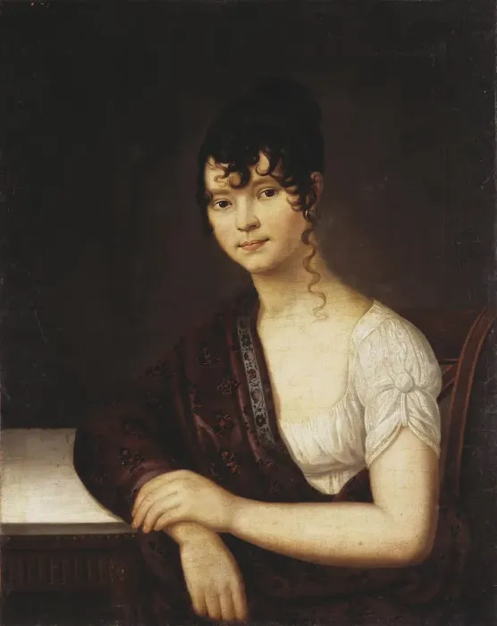 Framed Print : Portrait of Elizaveta Ivanovna Ogareva (1784-1815), 1800s. Artist: Anonymous Framed Print : Portrait of Elizaveta Ivanovna Ogareva (1784-1815), 1800s. Artist: Anonymous