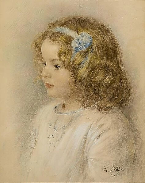 Portrait of Elsa Brodel, 1913. Creator: Max Brodel