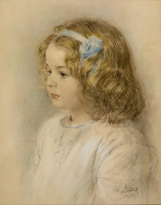 Framed Print : Portrait of Elsa Brodel, 1913. Creator: Max Brodel