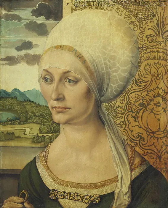 Framed Print : Portrait of Elsbeth Tucher. Artist: Durer, Albrecht (1471-1528) Framed Print : Portrait of Elsbeth Tucher. Artist: Durer, Albrecht (1471-1528)