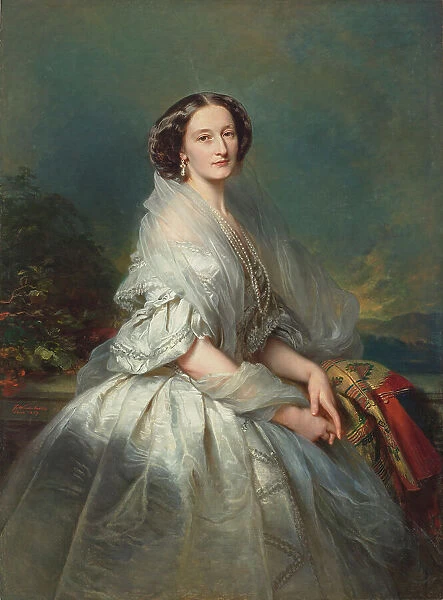 Portrait of Elzbieta (Eliza) Krasinska, née Branicka (1820-1876), 1857. Creator: Winterhalter, Franz Xavier (1805-1873)