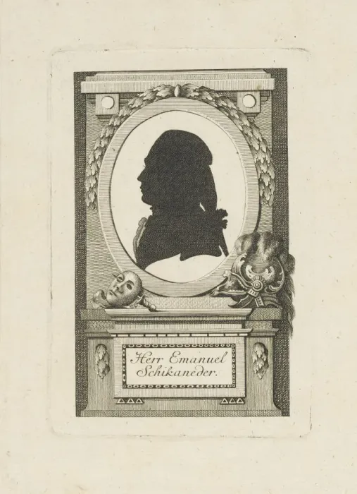 Framed Print : Portrait of Emanuel Schikaneder (1751-1812), c. 1790. Creator: Anonymous Framed Print : Portrait of Emanuel Schikaneder (1751-1812), c. 1790. Creator: Anonymous