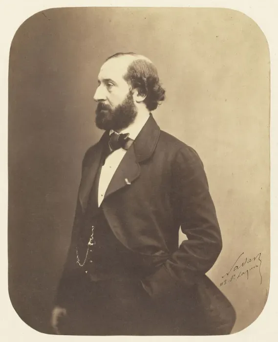 Framed Print : Portrait of Emile Augier (1820-1889), 1857. Creator: Nadar Framed Print : Portrait of Emile Augier (1820-1889), 1857. Creator: Nadar