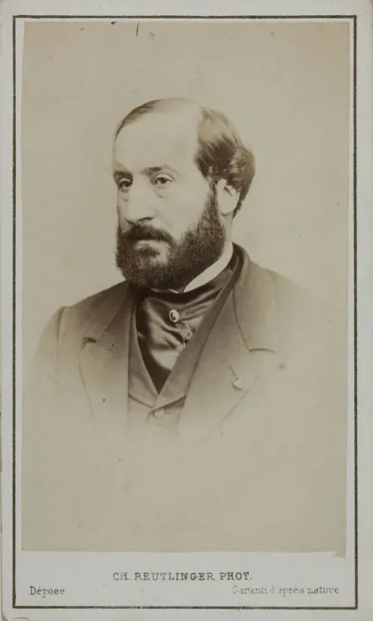 Framed Print : Portrait of Emile Augier (1820-1889). Creator: Photo studio Reutlinger, Paris Framed Print : Portrait of Emile Augier (1820-1889). Creator: Photo studio Reutlinger, Paris