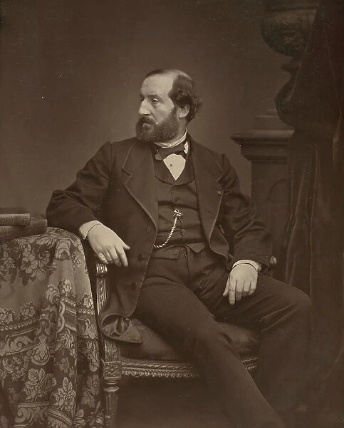 Portrait of Émile Augier (1820-1889), c. 1870. Creator: Adam-Salomon, Antoine Samuel (1818-1881)