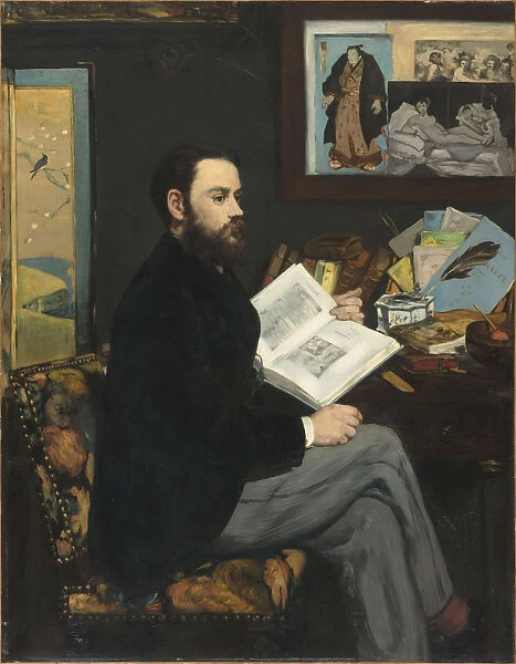 Portrait of Emile Zola (1840-1902), 1868