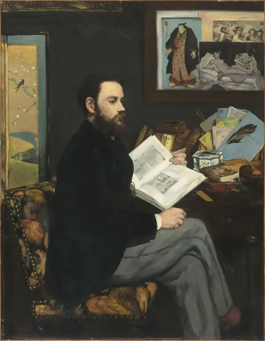 Framed Print : Portrait of Emile Zola (1840-1902), 1868 Framed Print : Portrait of Emile Zola (1840-1902), 1868