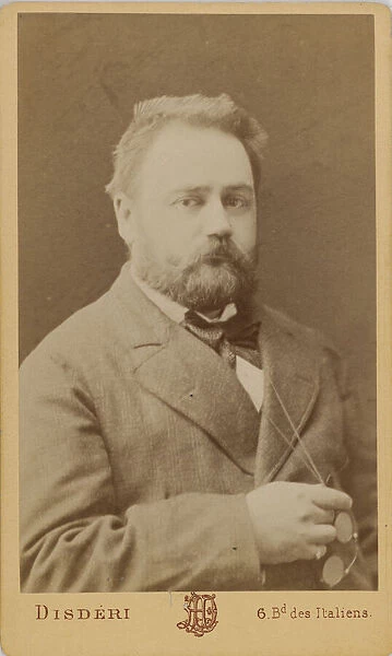 Portrait of Émile Zola (1840-1902). Creator: Disdéri