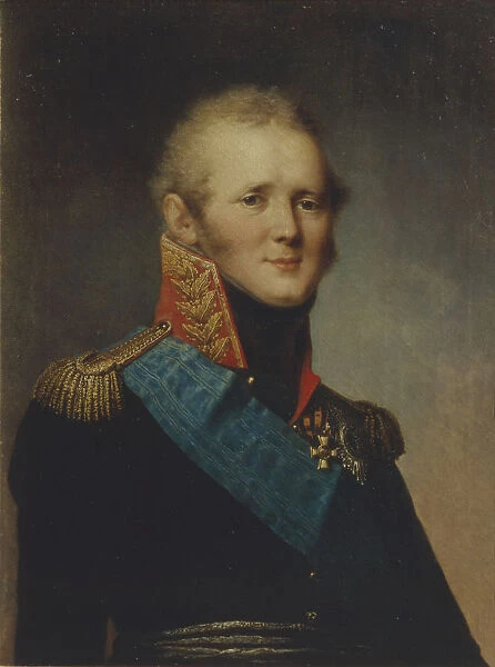 Portrait of Emperor Alexander I (1777-1825), 1809. Artist: Shchukin, Stepan Semyonovich (1762-1828)