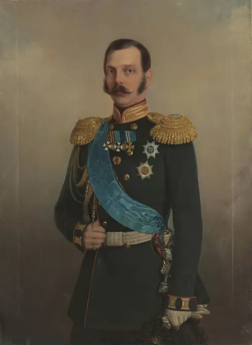Framed Print : Portrait of Emperor Alexander II (1818-1881), after 1856. Creator: Anonymous Framed Print : Portrait of Emperor Alexander II (1818-1881), after 1856. Creator: Anonymous
