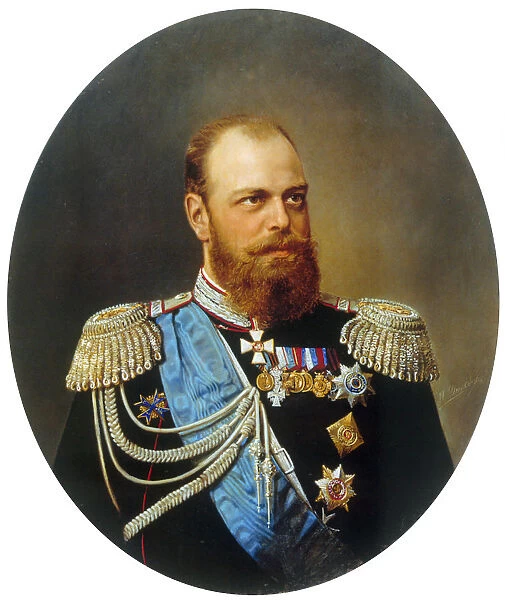 Portrait of the Emperor Alexander III, (1845-1894), 19th century