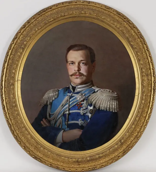 Framed Print : Portrait of the Emperor Alexander III (1845-1894), ca 1865. Artist: Zaryanko, Sergei Konstantinovich (1818-1870) Framed Print : Portrait of the Emperor Alexander III (1845-1894), ca 1865. Artist: Zaryanko, Sergei Konstantinovich (1818-1870)