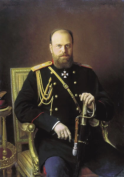 Portrait of the Emperor Alexander III, 1886. Artist: Ivan Kramskoy