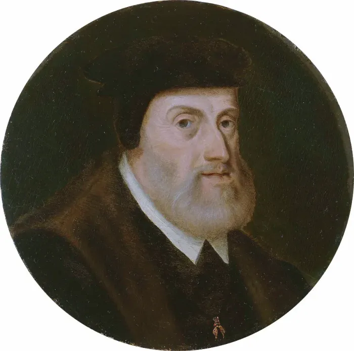 Framed Print : Portrait of the Emperor Charles V (1500-1558), c. 1550. Artist: Anonymous Framed Print : Portrait of the Emperor Charles V (1500-1558), c. 1550. Artist: Anonymous