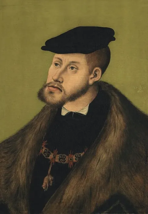 Framed Print : Portrait of the Emperor Charles V, 1533. Creator: Lucas Cranach the Elder Framed Print : Portrait of the Emperor Charles V, 1533. Creator: Lucas Cranach the Elder