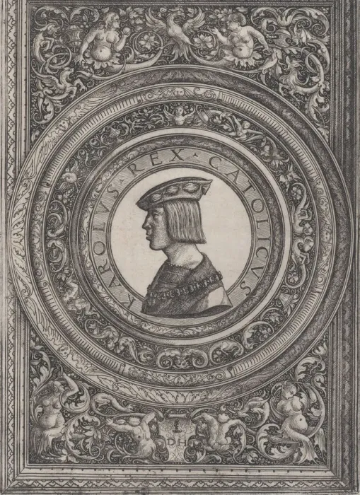 Framed Print : Portrait of Emperor Charles V, ca. 1519. Creator: Daniel Hopfer Framed Print : Portrait of Emperor Charles V, ca. 1519. Creator: Daniel Hopfer