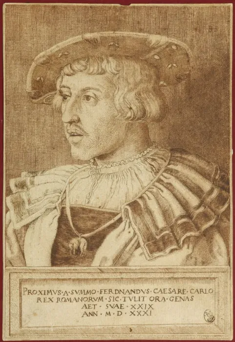 Framed Print : Portrait of Emperor Ferdinand I (1503-1564), 1531 Framed Print : Portrait of Emperor Ferdinand I (1503-1564), 1531