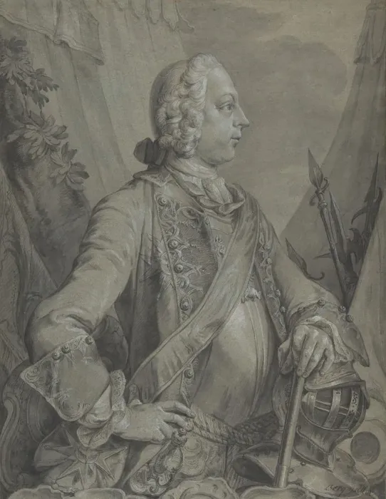 Framed Print : Portrait of the Emperor Joseph II as Military Commander, early to mid-18th century Framed Print : Portrait of the Emperor Joseph II as Military Commander, early to mid-18th century