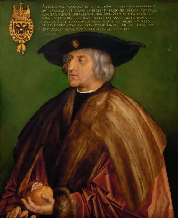 Framed Print : Portrait of Emperor Maximilian I (1459-1519), 1519. Artist: Durer, Albrecht (1471-1528) Framed Print : Portrait of Emperor Maximilian I (1459-1519), 1519. Artist: Durer, Albrecht (1471-1528)