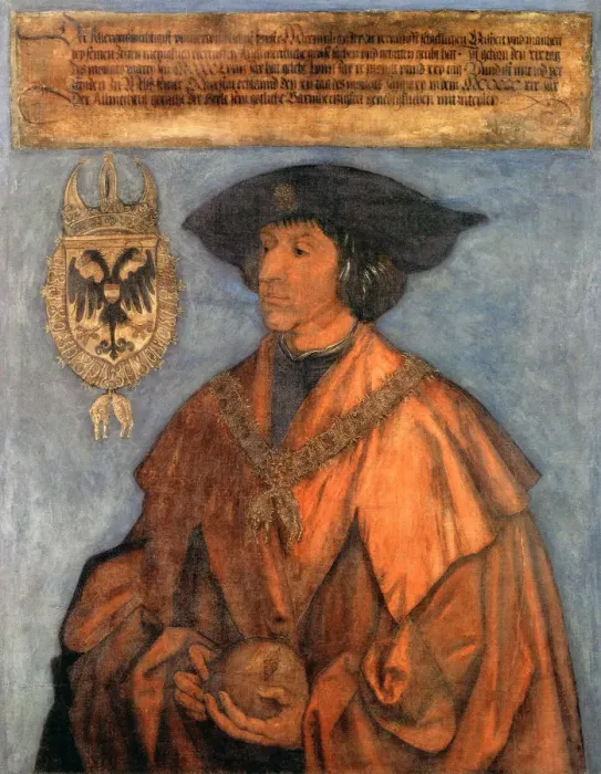 Framed Print : Portrait of Emperor Maximilian I (1459-1519), c. 1512. Artist: Durer, Albrecht (1471-1528) Framed Print : Portrait of Emperor Maximilian I (1459-1519), c. 1512. Artist: Durer, Albrecht (1471-1528)