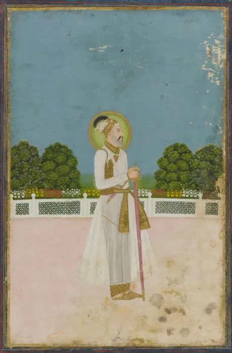 Framed Print : Portrait of an emperor, Mughal dynasty, 18th century. Creator: Unknown Framed Print : Portrait of an emperor, Mughal dynasty, 18th century. Creator: Unknown