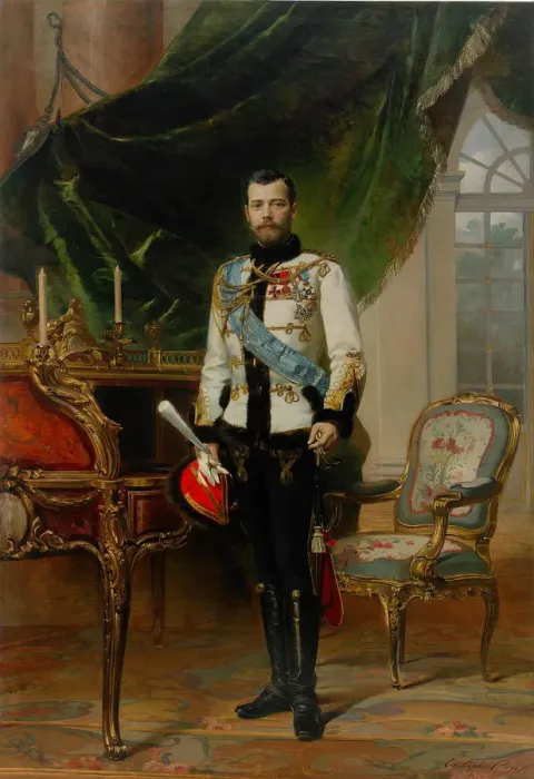 Framed Print : Portrait of Emperor Nicholas II (1868-1918), 1896. Artist: Liphart, Ernest Karlovich (1847-1932) Framed Print : Portrait of Emperor Nicholas II (1868-1918), 1896. Artist: Liphart, Ernest Karlovich (1847-1932)