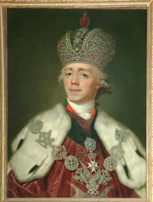 Framed Print : Portrait of the Emperor Paul I of Russia (1754-1801), 1799-1800. Artist: Borovikovsky, Vladimir Lukich (1757-1825) Framed Print : Portrait of the Emperor Paul I of Russia (1754-1801), 1799-1800. Artist: Borovikovsky, Vladimir Lukich (1757-1825)