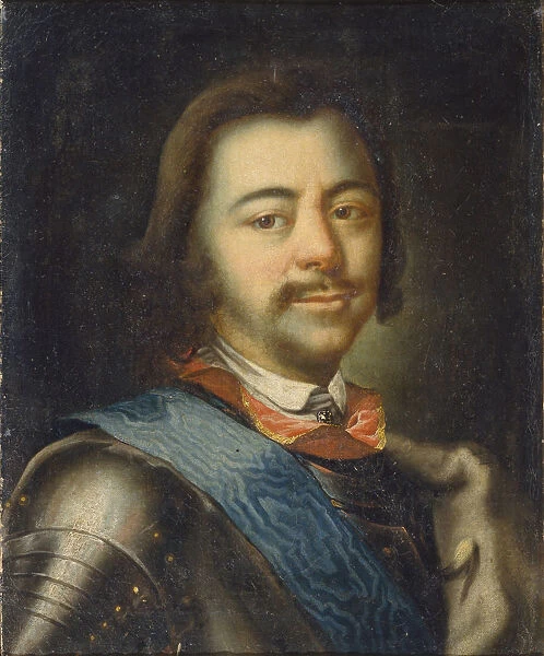 Portrait of Emperor Peter I the Great (1672-1725), Early 18th cen Artist: Nikitin, Ivan Nikitich (1680s-after 1742)
