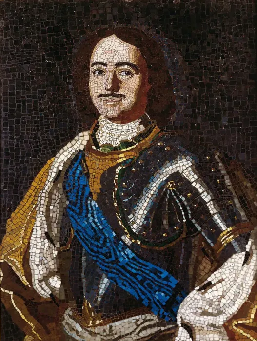 Framed Print : Portrait of Emperor Peter I the Great (1672-1725), 1754. Artist: Lomonosov, Mikhail Vasilyevich (1711-1765) Framed Print : Portrait of Emperor Peter I the Great (1672-1725), 1754. Artist: Lomonosov, Mikhail Vasilyevich (1711-1765)