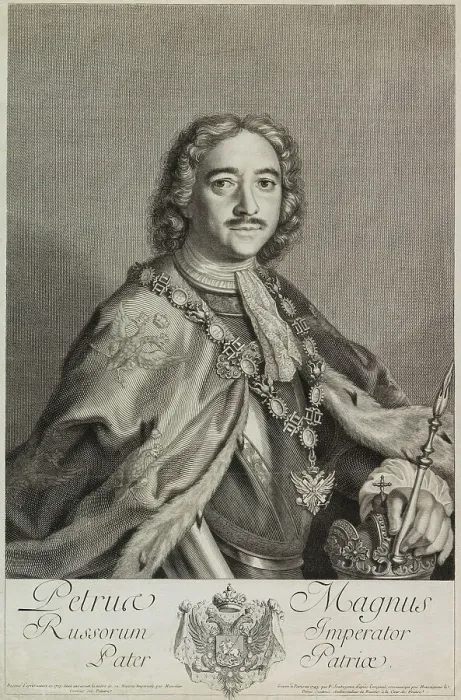 Framed Print : Portrait of Emperor Peter I the Great (1672-1725), 1743. Creator: Soubeyran, Pierre (1709-1775) Framed Print : Portrait of Emperor Peter I the Great (1672-1725), 1743. Creator: Soubeyran, Pierre (1709-1775)