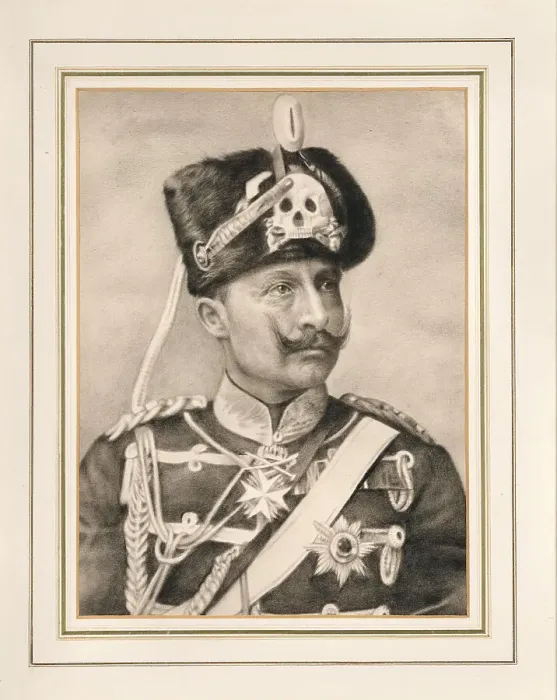 Framed Print : Portrait of Emperor Wilhelm II (1859-1941), in hussar uniform, c1914. Creator: Anonymous () Framed Print : Portrait of Emperor Wilhelm II (1859-1941), in hussar uniform, c1914. Creator: Anonymous ()