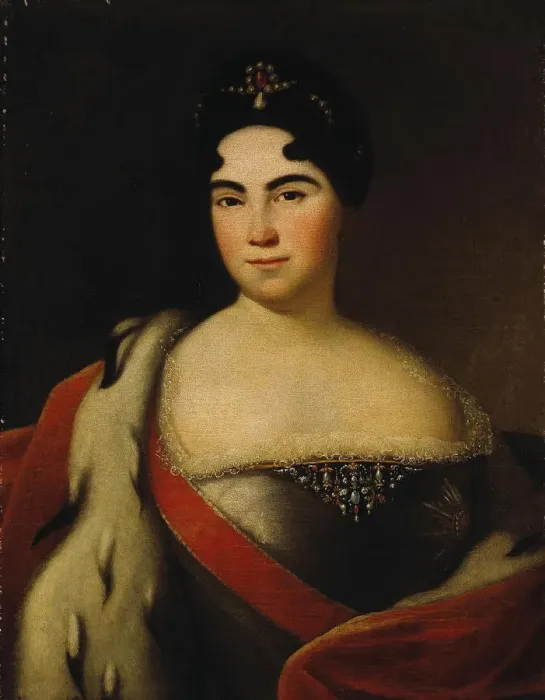 Framed Print : Portrait of Empress Catherine I. (1684-1727), First third of 18th century. Artist: Anonymous Framed Print : Portrait of Empress Catherine I. (1684-1727), First third of 18th century. Artist: Anonymous