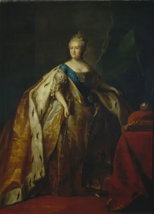 Framed Print : Portrait of Empress Catherine II (1729-1796), 1796. Artist: Drozhdin, Petro Semyonovich (1745-1805) Framed Print : Portrait of Empress Catherine II (1729-1796), 1796. Artist: Drozhdin, Petro Semyonovich (1745-1805)
