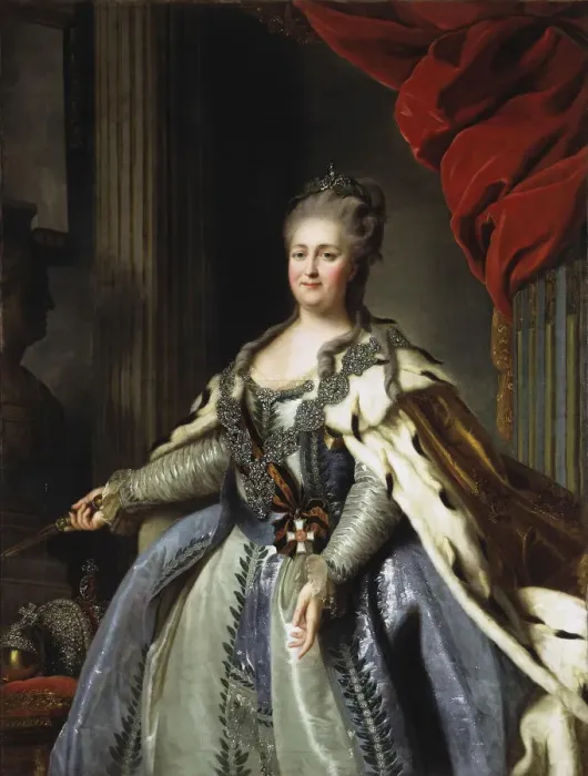Framed Print : Portrait of Empress Catherine II (1729-1796), 1780s. Artist: Rokotov, Fyodor Stepanovich (1735-1808) Framed Print : Portrait of Empress Catherine II (1729-1796), 1780s. Artist: Rokotov, Fyodor Stepanovich (1735-1808)