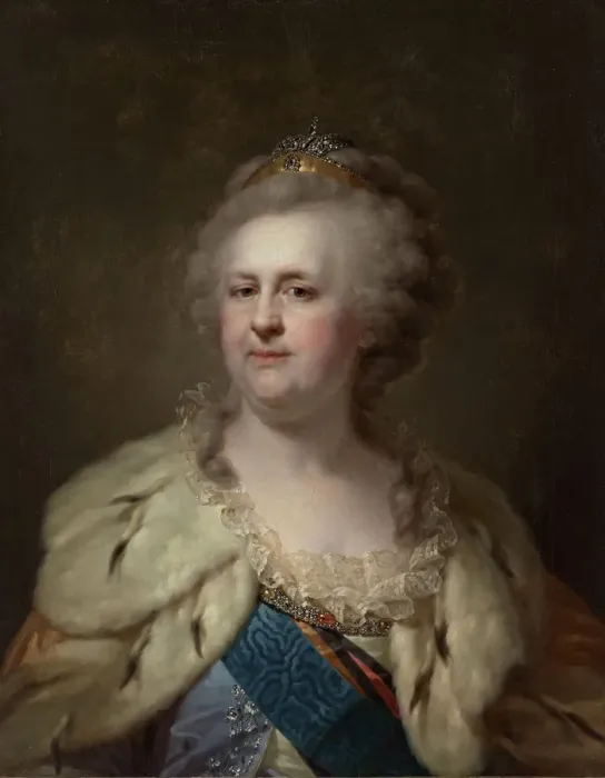 Framed Print : Portrait of Empress Catherine II (1729-1796), 1790s. Creator: Lampi, Johann-Baptist von Framed Print : Portrait of Empress Catherine II (1729-1796), 1790s. Creator: Lampi, Johann-Baptist von