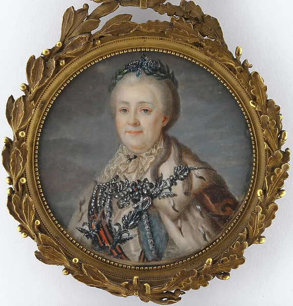 Portrait of Empress Catherine II (1729-1796). Creator: Roslin, Alexander (1718-1793)
