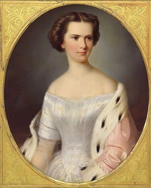 Portrait of Empress Elisabeth of Austria, ca 1855. Creator: Anonymous
