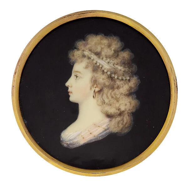 Portrait of Empress Elizabeth Alexeievna, Princess Louise of Baden (1779-1826), ca 1792. Creator: Ritt, Augustin Christian (1765-1799)