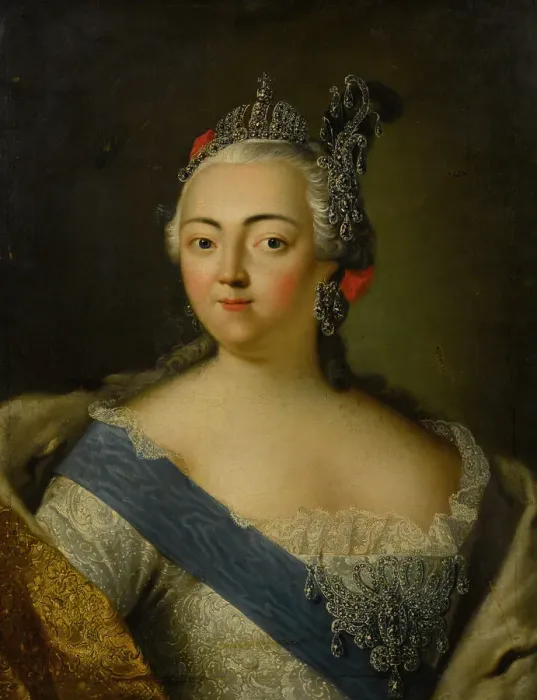Framed Print : Portrait of Empress Elizabeth of Russia (1709-1762). Creator: Anonymous Framed Print : Portrait of Empress Elizabeth of Russia (1709-1762). Creator: Anonymous