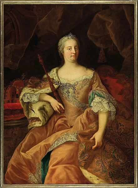Portrait of Empress Maria Theresia (1717-1780), as Queen of Hungary and Bohemia. Creator: Mijtens (Meytens), Martin van, the Younger (1695-1770)