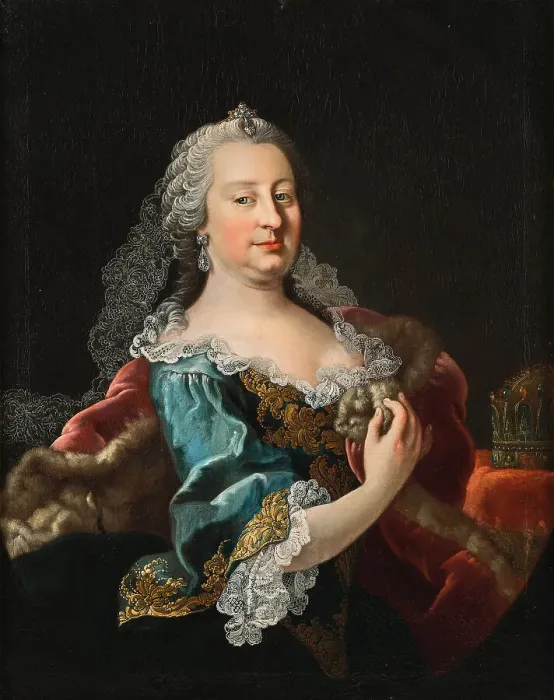 Framed Print : Portrait of Empress Maria Theresia of Austria (1717-1780) with the Holy Crown of Hungary, 1748. Creator: Millitz, Johann Michael (1725- 1779) Framed Print : Portrait of Empress Maria Theresia of Austria (1717-1780) with the Holy Crown of Hungary, 1748. Creator: Millitz, Johann Michael (1725- 1779)